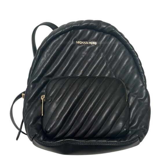 Michael Kors ERIN Black Quilted Backpack - Picture 1 of 8